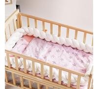 GYCF Paracolpi per Lettino, Serpente Letto Cuscino, Cuscino per Bambini Intrecciato, Protezione per Sponde per Lettino, Paracolpi Sponda Sponde Anticaduta,A01,2 m