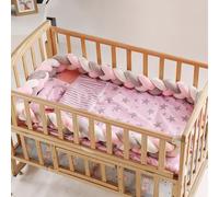 GYCF Paracolpi per Lettino, Serpente Letto Cuscino, Cuscino per Bambini Intrecciato, Protezione per Sponde per Lettino, Paracolpi Sponda Sponde Anticaduta,A07,3.5 m