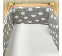 GYCF Paracolpi Sponda Sponde Anticaduta, Protezione Completa Imbottitura Flessibile per Telaio Letto, Morbido Traspirante Strisce Protezione Laterale per Letto Bordo,A01,220x30CM