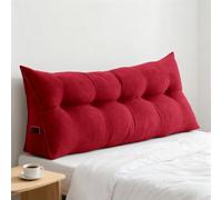 GYCS Cuscini Grandi per Testata Letto Schienale Letto Cuscino Testiera Letto Matrimoniale Cuscini Letto Matrimoniale Schienale Divano Cuscini Grandi per Divano,Rosso,180 * 50 * 20cm