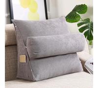 GYCS Cuscino da Lettura con Supporto per La Schiena, Cuscino di Supportoper,Cuscino Divano,Cuscino Poggia Schiena per Letto,Seduta Divano, Uso sul Letto/Divano,Smoky Gray,45 * 45 * 20cm