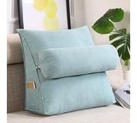 GYCS Cuscino Lombare Regolabile, Cuscino di Supporto per La Schiena, Cuscino per La Lettura A Letto con Schienale Ergonomico, Comodo Cuscino di Supporto per Relax sul Divano,Lake Blue,60 * 50 * 20cm