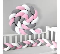 GYCS Protezione per Sponde per Lettino, Serpente Letto Cuscino, Paracolpi per Lettino, Cuscino per Bambini Intrecciato, Paracolpi Sponda Sponde Anticaduta,A01,150cm
