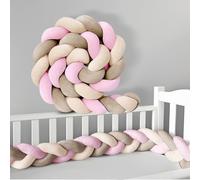 GYCS Protezione per Sponde per Lettino, Serpente Letto Cuscino, Paracolpi per Lettino, Cuscino per Bambini Intrecciato, Paracolpi Sponda Sponde Anticaduta,A24,200cm