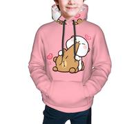 GYDJYWFRN Milk And Mocha Felpa con Cappuccio per Bambini per Ragazze Adolescenti Felpe con Cappuccio Carine a Maniche Lunghe per Ragazzi