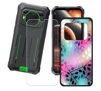 GYDQQKJ Cover per Blackview BV6200 Plus + Pellicola Protettiva in Vetro Temperato, Morbido Silicone Custodia Nero TPU Case - HD Schermo Protettore per Blackview BV6200 Plus (6.65") - LH5
