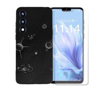 GYDQQKJ Cover per Coolpad Cool 50 Lite + Pellicola Protettiva in Vetro Temperato, Morbido Silicone Custodia Nero TPU Case - HD Schermo Protettore per Coolpad Cool 50 Lite (6.56") - BST14