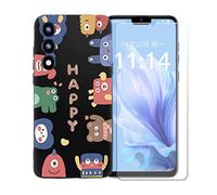GYDQQKJ Cover per Coolpad Cool 50 Lite + Pellicola Protettiva in Vetro Temperato, Morbido Silicone Custodia Nero TPU Case - HD Schermo Protettore per Coolpad Cool 50 Lite (6.56") - LLM45