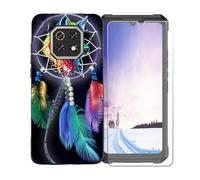 GYDQQKJ Cover per Cubot KingKong ES 3 + Pellicola Protettiva in Vetro Temperato, Morbido Silicone Custodia Nero TPU Case - HD Schermo Protettore per Cubot KingKong ES 3 (6.75") - BST4