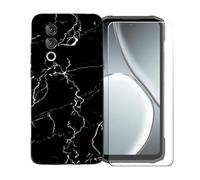 GYDQQKJ Cover per Doogee Blade 10 Power + Pellicola Protettiva in Vetro Temperato, Morbido Silicone Custodia Nero TPU Case - HD Schermo Protettore per Doogee Blade 10 Power (6.60") - LLM9