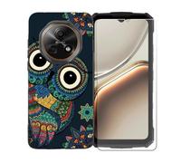 GYDQQKJ Cover per Doogee Fire 7 + Pellicola Protettiva in Vetro Temperato, Morbido Silicone Custodia Nero TPU Case - HD Schermo Protettore per Doogee Fire 7 (6.60") - BST15