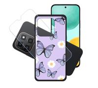 GYDQQKJ Cover per Honor X6C + Pellicola Protettiva in Vetro Temperato, Morbido Silicone Custodia Nero TPU Case - HD Schermo Protettore per Honor X6C (6.61") - LH88