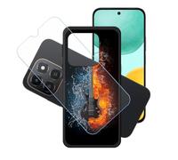 GYDQQKJ Cover per Honor X6C + Pellicola Protettiva in Vetro Temperato, Morbido Silicone Custodia Nero TPU Case - HD Schermo Protettore per Honor X6C (6.61") - LH99