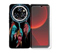 GYDQQKJ Cover per Oukitel WP55 Pro + Pellicola Protettiva in Vetro Temperato, Morbido Silicone Custodia Nero TPU Case - HD Schermo Protettore per Oukitel WP55 Pro (6.60") - BST3