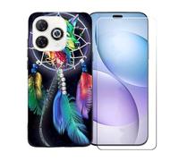 GYDQQKJ Cover per Wiko Hi Enjoy 80 Pro + Pellicola Protettiva in Vetro Temperato, Morbido Silicone Custodia Nero TPU Case - HD Schermo Protettore per Wiko Hi Enjoy 80 Pro (6.70") - BST4