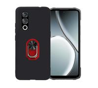 GYDQQKJ per Doogee Blade 10 Power (6.60") Custodia, Nero Ultrasottile Silicone Case TPU Shell, Morbida Sottile Protettivo Copertura, Supporto Anello Antiurto Cover per (Rosso Anello Phone)