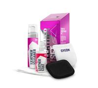 Gyeon Q²M LeatherSet Natural - Kit tutto in uno per la pulizia e il rivestimento della pelle dell'auto - Pulisce e protegge gli interni e i sedili in pelle dell'auto - Protezione in pelle per auto
