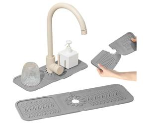 GYEQXKT Confezione da 2 tappetini in Silicone per Rubinetto, paraspruzzi per lavello da Cucina, Tappetino Assorbente per vaschetta raccogligocce, Protezione per Rubinetto per Piano di lavo