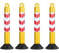 GYEQXKT Coni stradali Riflettenti da 80 cm. Coni di Sicurezza Flessibili per Passi carrai e Controllo della Folla. Cono di parcheggio in plastica Resistente per Una Maggiore visibilità e Sicurezza s