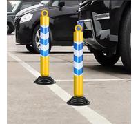 GYEQXKT Dissuasori stradali Riflettenti da 76 cm (30"), 2 Pezzi, Gialli e Blu, per Il Controllo della circolazione Stradale, divieto di sosta, Base in Gomma appesantita per Una Maggiore stabilità.