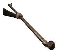 GYEQXKT Kit di corrimano per Scale in Ferro battuto Vintage per Interni ed Esterni con staffe a Muro, Supporto per disabili e Anziani, Finitura in Ottone Resistente.