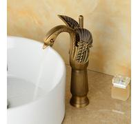 GYEQXKT Miscelatore per Rubinetto da Bagno in Ottone Anticato Vintage - Rubinetto per lavabo con Acqua Calda e Fredda in Stile retrò, Facile da installare, Ideale per Un Arredamento da Bag