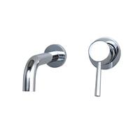 GYEQXKT Rubinetto da Bagno a Parete in Ottone Cromato, Miscelatore monocomando da 15 cm per lavello, Elegante e Perfetto per l'uso in Cucina e in Bagno.