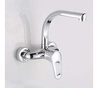 GYEQXKT Rubinetto Moderno a Parete con Miscelatore per Acqua Calda e Fredda, Maniglia Singola, Rubinetto per lavello a Doppio Foro per Cucina, Maniglia rivolta Verso Il Basso