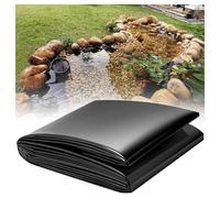 GyfZanthine Telo Laghetto 4x15.5m/13.12x50.85ft,HDPE Nero, Dimensioni Variabili, Resistenza Agenti Atmosferici, Resistente allo Strappo, Flessibile, Fontane, Stagni Pesci, Giardino Acquatico