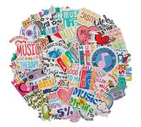 GYGYL - 40 toppe termoadesive a tema musicale, note di chitarra, ricamate, da cucire o applicare con ferro da stiro, per vestiti, cappelli, zaini, giacche, borse