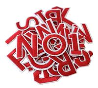 GYGYL 72 toppe termoadesive con lettere e numeri, lettere rosse dalla A alla Z, numeri 0-9, per vestiti, cappelli, calze, jeans, accessori fai da te