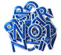 GYGYL - 72 toppe termoadesive con lettere e numeri, ricamate con lettere dell'alfabeto dalla A alla Z, numeri 0-9, per vestiti, cappelli, calze, jeans, accessori fai da te