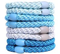 GYGYL - 8 elastici per capelli di colore misto, per donne e ragazze, elastici per capelli spessi, non danneggiano e non si piegano (stile 10)