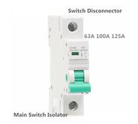GYH8 Din Rail Isolator Circuit Breaker 230V/400V Main Switch 63A 100A 125A Isolating switch CZAOINCU(125A)