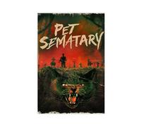 gyhac Poster su tela con copertina di libro di Stephen King con animali domestici, decorazione per camera da letto, ufficio, camera da letto, regalo, 30 x 45 cm