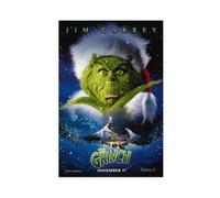 gyhac Poster su tela con stampa natalizia del film "How the Grinch Stole", decorazione artistica da parete per soggiorno, camera da letto, 30 x 45 cm