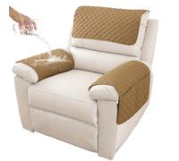 GYHH Copribraccioli Fodera Per Bracciolo Del Divano, Fodera Per Poggiatesta Per Sedia Reclinabile, Fodera Per Poltrona, Fodera Trapuntata Antiscivolo (Camel,1 Seat Recliner | 3 Pc)