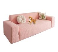 GYHH Copridivano in Jacquard Floreale, Resistente alle Macchie e Antiscivolo - Copridivano Universale Elasticizzato per Soggiorno, Lavabile (Rosa,1 Posto (90-140 cm))