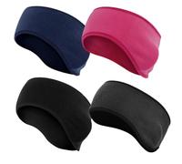 GYIOFAI 4 Pezzi Fascia Paraorecchie In Pile,Fascia per Capelli in Peluche che Copre le Orecchie e la Fronte,Protezione dal Freddo,Passamontagna in Pile per Donne e Uomini Sport Corsa Ciclismo(4 Pezzi)