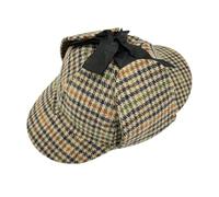 GYIOFAI Cappello da detective vittoriano, cappello da cacciatore di cervi, accessorio per travestimento da detective Sherlock, cappello foderato in tweed country, per abiti per la Giornata mondiale