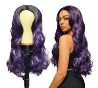 GYIOFAI Parrucche Lunghe Ondulate Ombre Viola per le Donne, parrucche sintetiche, resistenti al calore, per Uso Quotidiano Partito Cosplay (Viola)