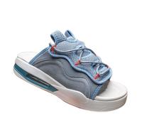 Gyios Ciabatte Uomo Mesh Lace-up Pu Diapositive degli Uomini, 5 Cm Cuscino d'Aria Anti-Scivolo Open Toe Pantofole di Moda per Gli Sport Street Outdoor Daily Wear-blue-40