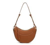 Gyios Frizione Donna Borsa della Spalla Sella Mezza Luna per Le Donne di Moda Hobo Crossbody Dumpling Cinturino Regolabile-Marrone