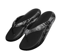 Gyios Infradito Unisex Graffiti Lettera Stampata T-Strap Flip Flops Cuscino Eva Sole Spiaggia Domenica Ogni Giorno Estivo Outdoor Wear-black-43-44