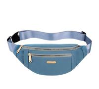 Gyios Marsupio Uomo Sacca In Vita Alla Moda Pacchetto Di Macinetti Da Viaggio Casual Con 3 Tasche Cerniera Per Donne Donna Che Si Snoda Correvano Fare Jogging Trekking-blu
