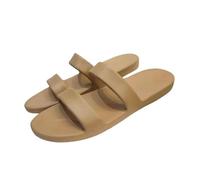 Gyios Pantofole Slides in Gomma Piatta Donne Estive PVC One Piece Peep Toe Casual Beach Bagno Doccia Sandali-nudo-39
