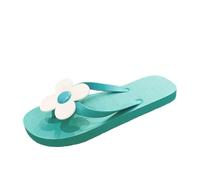 Gyios Sandali Donna Infradito A Fiore di Base con Punta Clip Piattaforma in PVC Pantofole Estive da Spiaggia Suola Piatta Estate
