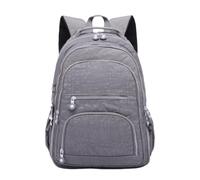 Gyios Zaino Borsa Scolastica Dell'adolescente dello in Nylon di Grande capacità Unisex per L'uso Giornaliero del Viaggio Computer Portatile-gray-27x13x37cm T1368
