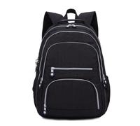Gyios Zaino Borsa Scolastica Dell'adolescente dello in Nylon di Grande capacità Unisex per L'uso Giornaliero del Viaggio Computer Portatile-black-33x16x47cm T1377