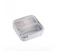 GYJZZW Bento - Contenitori per snack in acciaio inox, 4 scomparti, riutilizzabili, per pranzo, bento, snack, contenitori divisi per la casa, i viaggi (bianco)